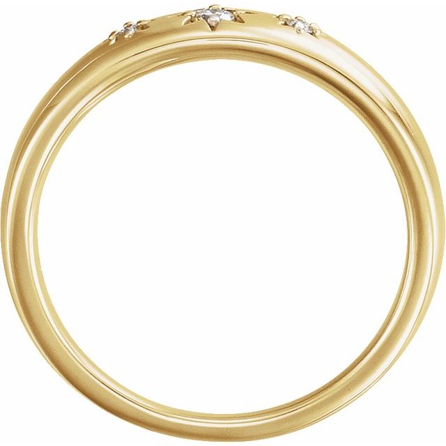 14k Yellow .05 Ctw Natural Diamond Star Ring