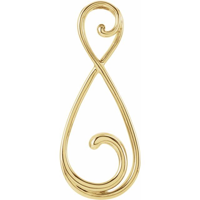 14K Yellow Freeform Pendant