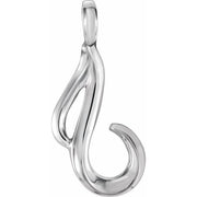 14k White Freeform Pendant