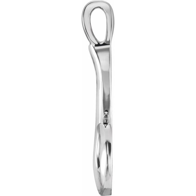 14k White Freeform Pendant