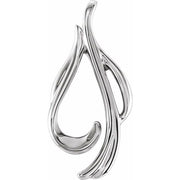 14K White Freeform Pendant