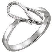 14K White Freeform Ring