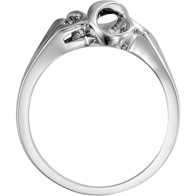 14K White Freeform Ring