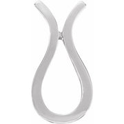 14k White 20.7x10 Mm Freeform Pendant