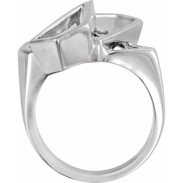 14K White Freeform Ring