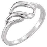 14K White Freeform Ring
