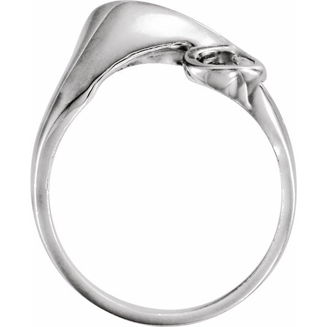 14K White Freeform Ring