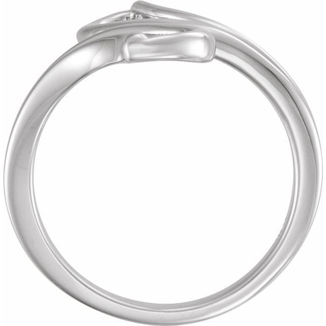 14K White Freeform Ring