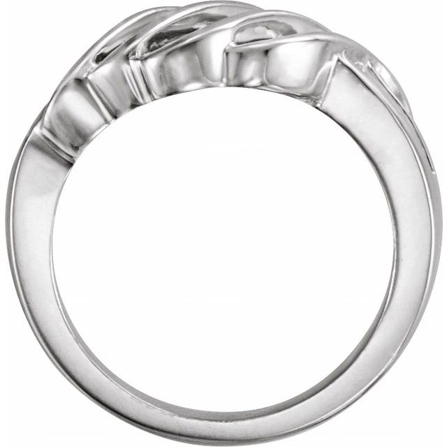 14K White Freeform Ring