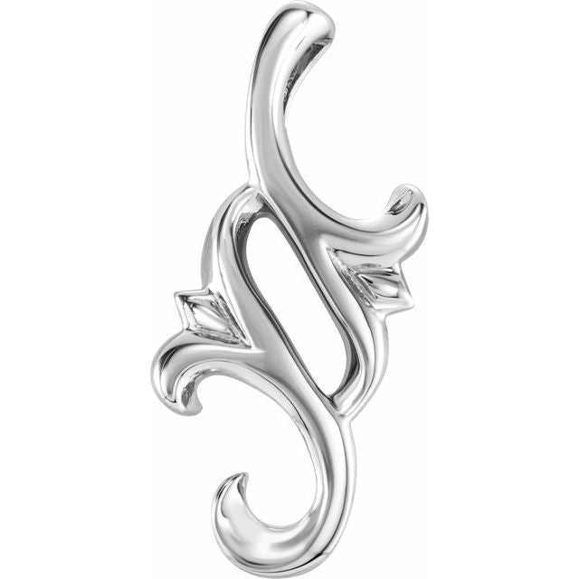 14k White Freeform Pendant