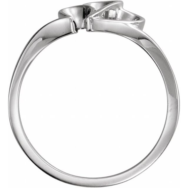 14K White Freeform Ring