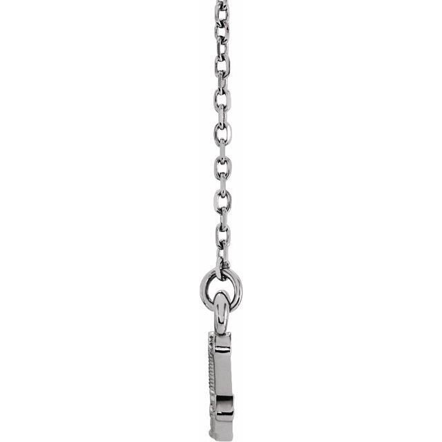 Sterling Silver Beaded Bar 16-18' Necklace