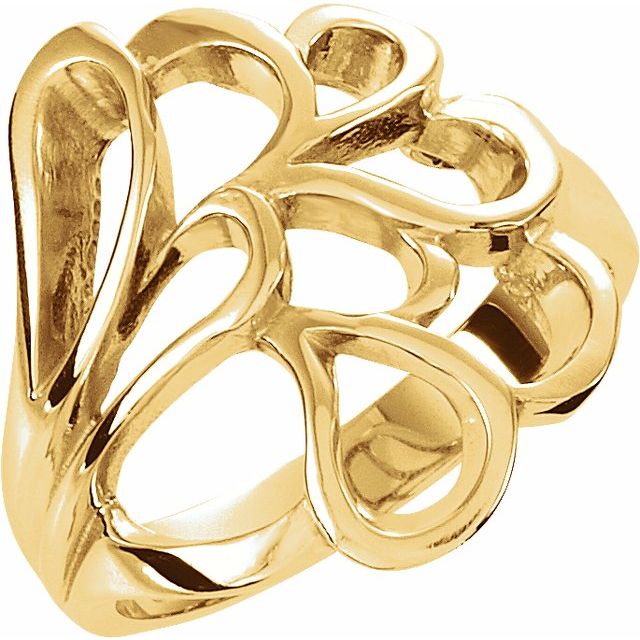 14K Yellow Freeform Ring
