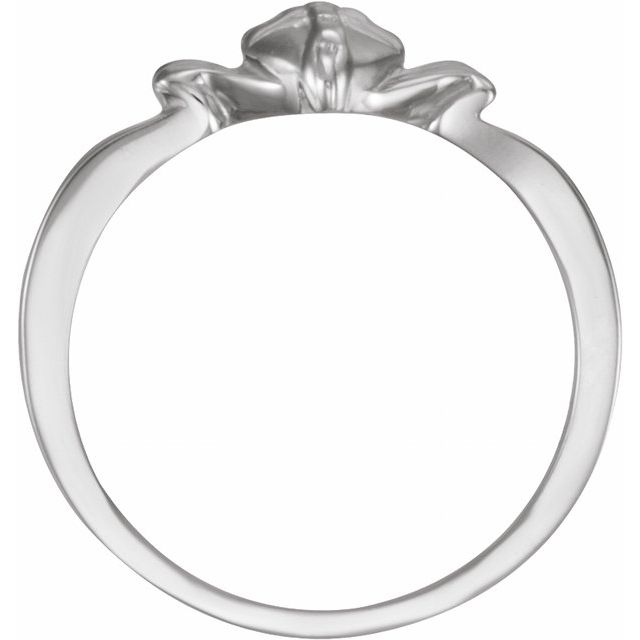 14K White Wrapped Heart Chastity Ring