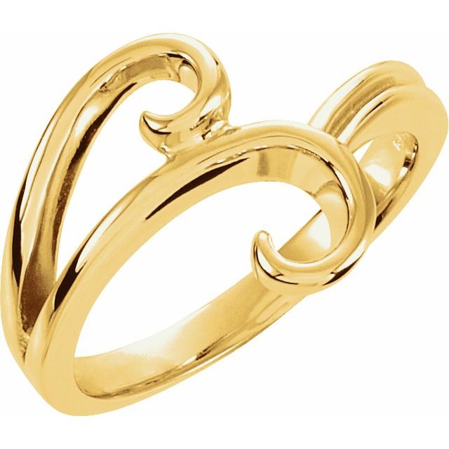 14K Yellow Freeform Ring