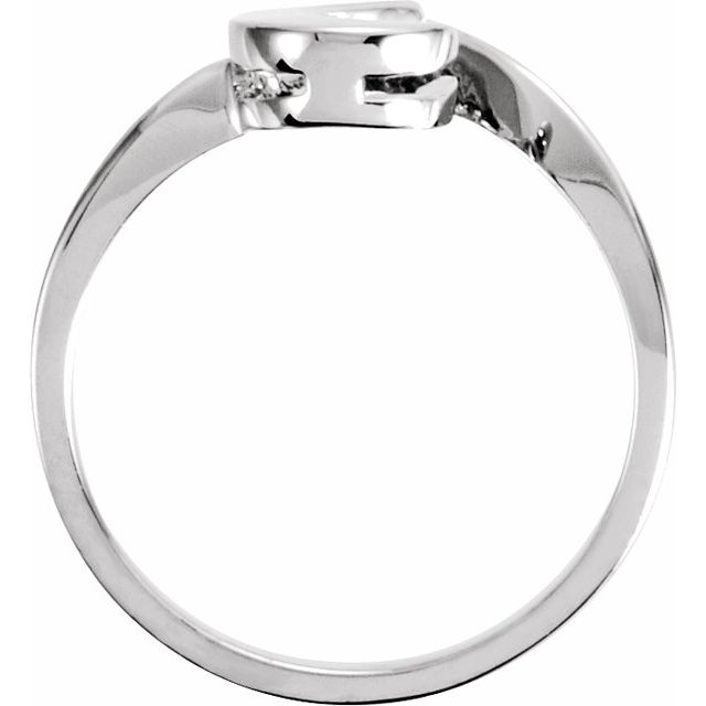 14K White Freeform Ring