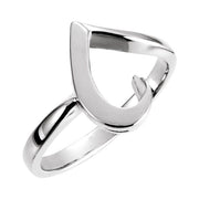 14K White Freeform Ring
