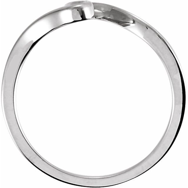 14K White Freeform Ring