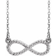 Sterling Silver Rope Infinity-inspired 18' Necklace