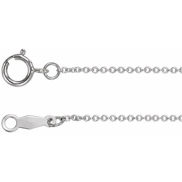 Sterling Silver 1 Mm Cable 24' Chain