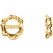 14k Yellow 7mm Id Earring Jackets