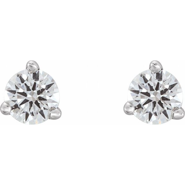 14K White 1/5 CTW Natural Diamond Earrings