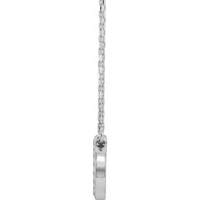 Sterling Silver Beaded Circle 16-18' Necklace