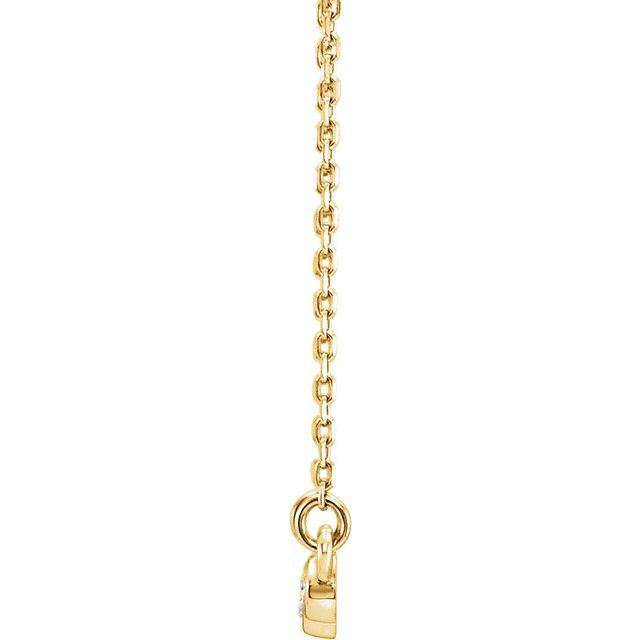 14k Yellow 1/8 Ctw Natural Diamond Three-stone 16-18' Necklace