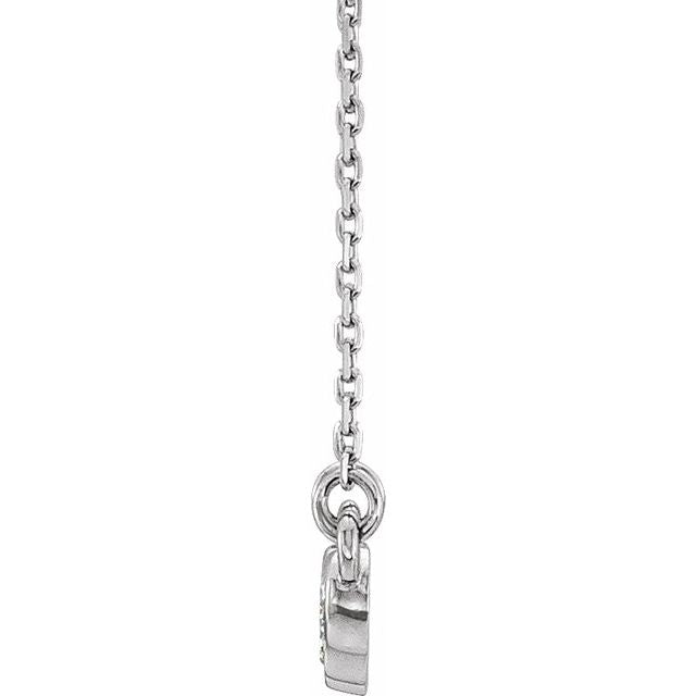 14k White  1/3 Ctw Natural Diamond Bezel-set 16-18' Necklace