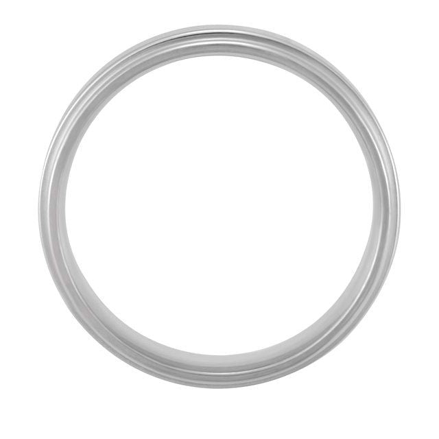 Sterling Silver 7.5 Mm Flat Edge Band Size 10