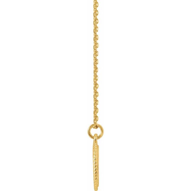 18k Yellow Vermeil Engravable Round 16-18' Rope Necklace