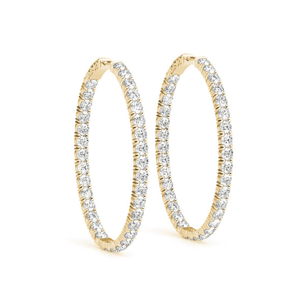 1.2 Inch 4 Prong Oval Hoop