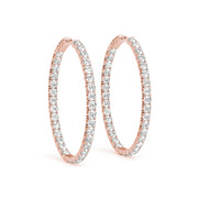 1.2 Inch 4 Prong Oval Hoop