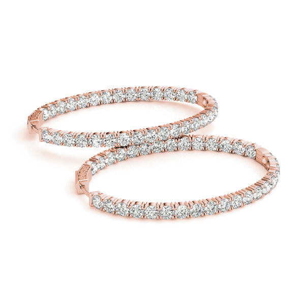 1.2 Inch 4 Prong Oval Hoop