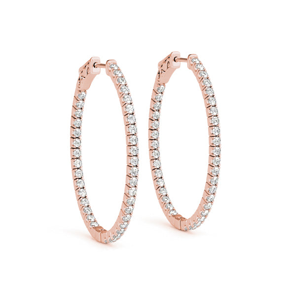 .8 Inch 4 Prong Oval Hoop