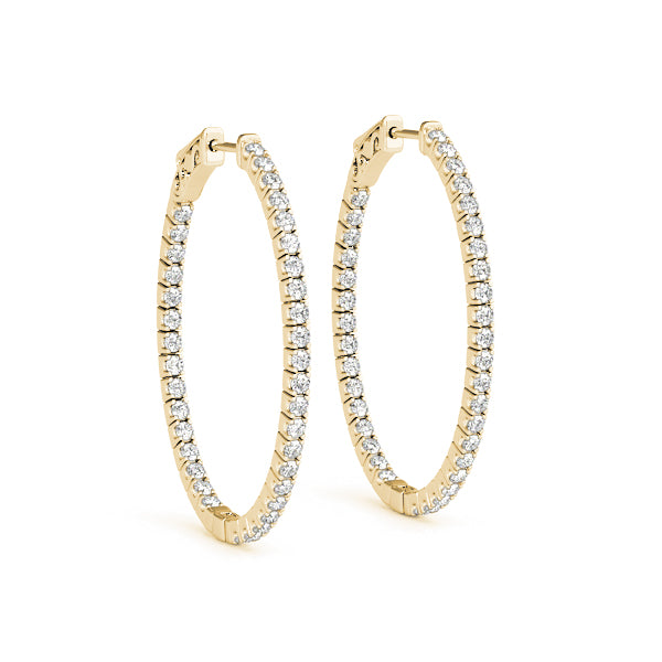 1.75 Inch 4 Prong Oval Hoop