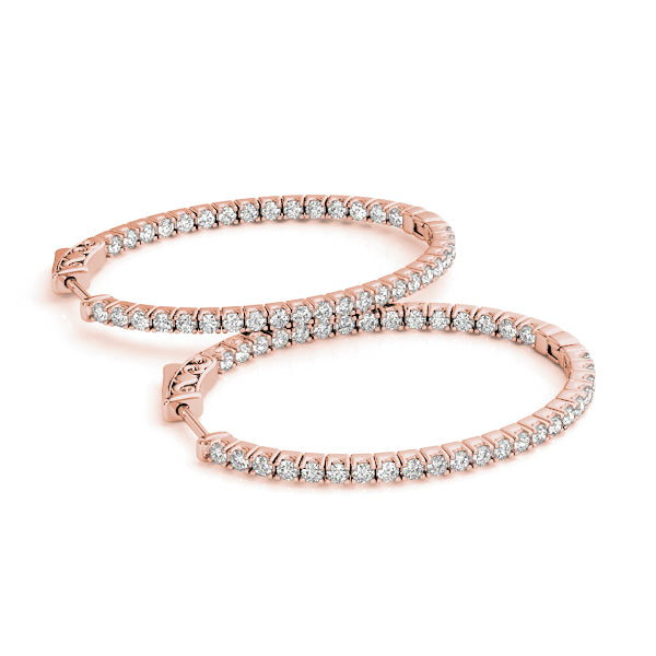 1.3 Inch 4 Prong Oval Hoop