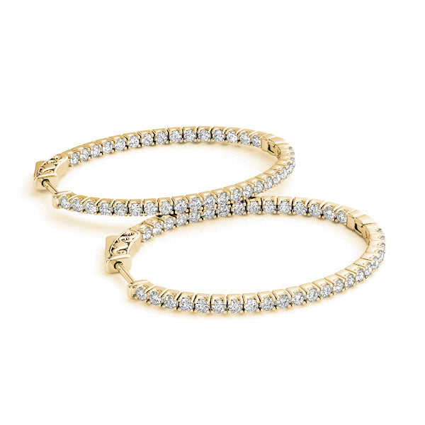1.75 Inch 4 Prong Oval Hoop