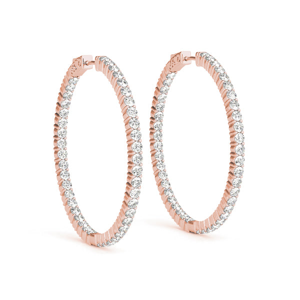 .75 Inch 2 Prong Round Hoop-open Back
