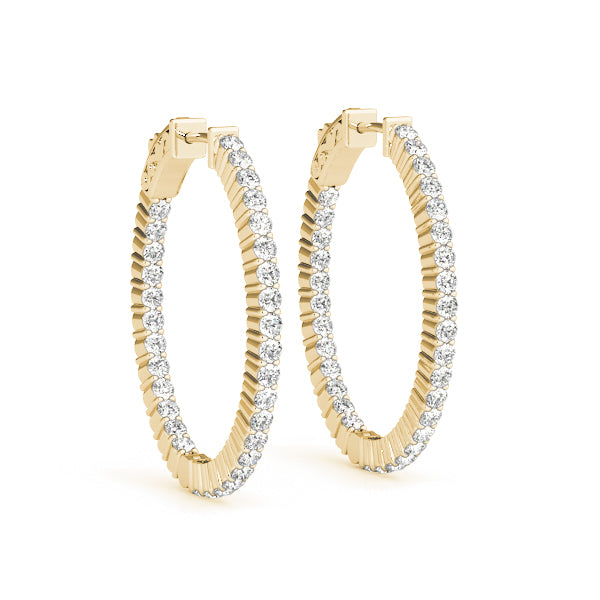 1 Inch 2 Prong Oval Hoop