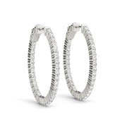 1 Inch 2 Prong Oval Hoop