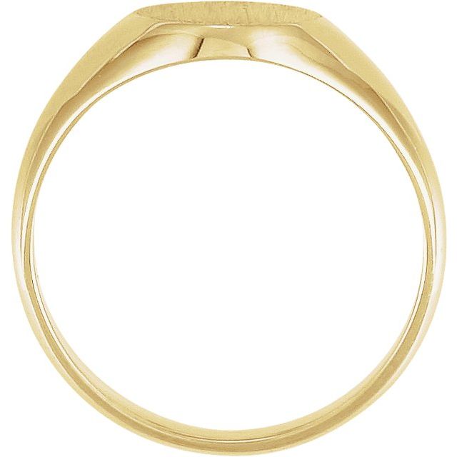 14k Yellow 10x8 Mm Oval Signet Ring