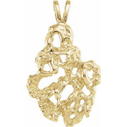 14K Yellow Nugget Pendant