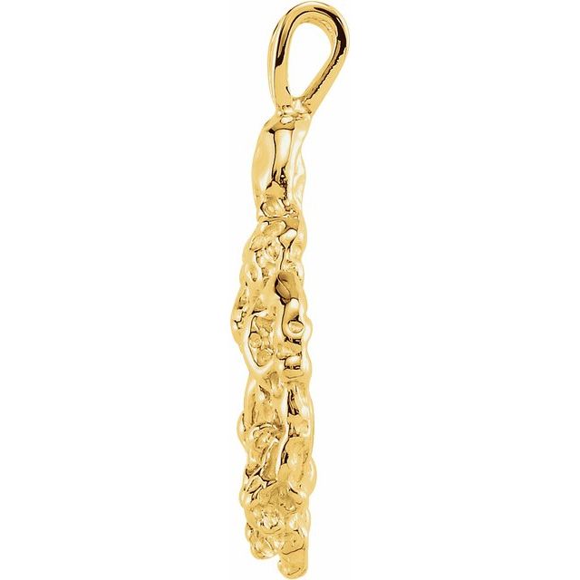 14K Yellow Nugget Pendant