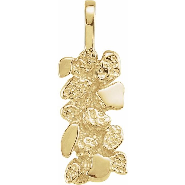 14K Yellow Nugget Pendant