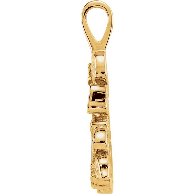 14K Yellow Nugget Pendant
