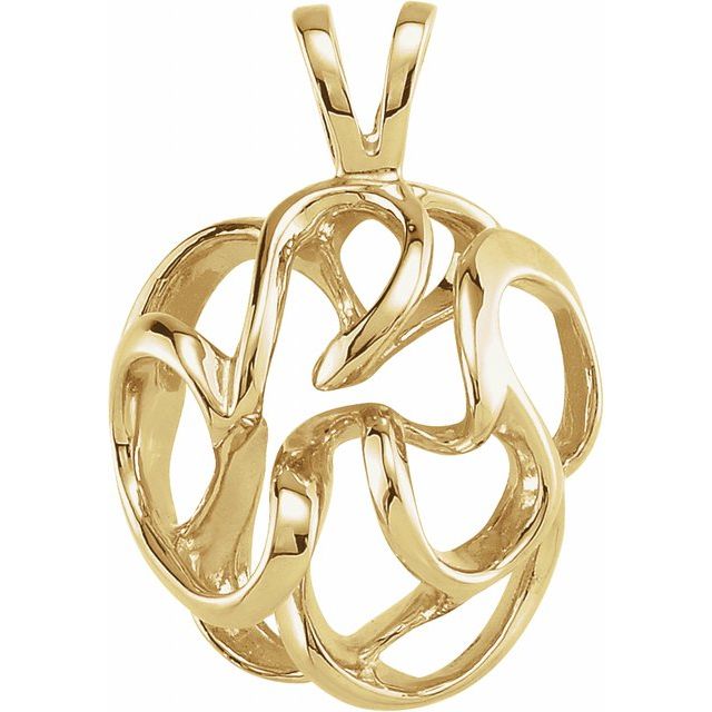 14K Yellow Freeform Pendant
