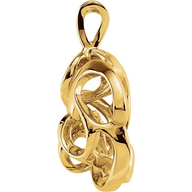 14K Yellow Freeform Pendant