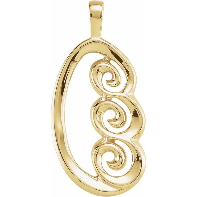 14K Yellow Freeform Pendant