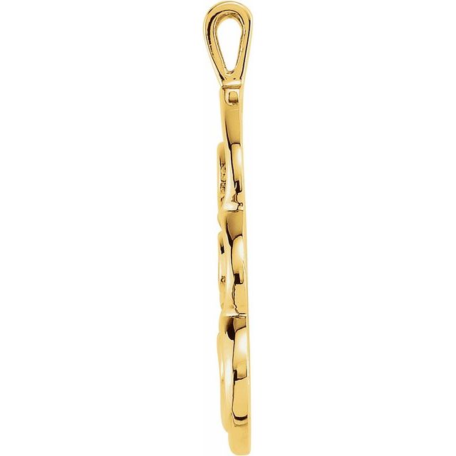14K Yellow Freeform Pendant
